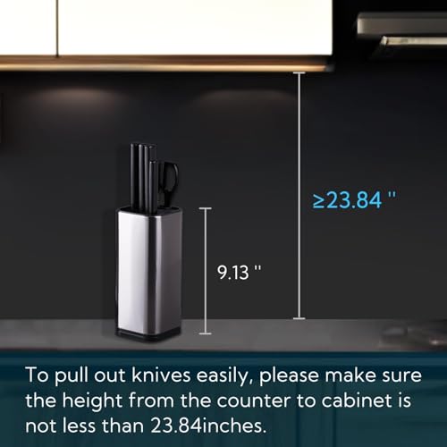 Tenom Knife Holder Stand for Kitchen, Knife Stand Steel, Knife Stand Without Knife, Knife Block for Kitchen, Knife Storage for Kitchen - Image 5