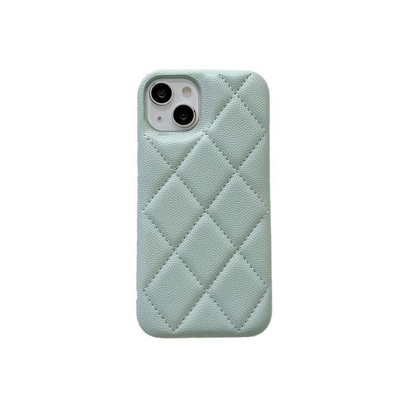 Protective Case | Black | Leather Texture | Checkered Pattern | Anti-Slip Grip | Shockproof Cover for iPhone 17 / 17 Air / 17 Pro / 17 Pro Max - Image 1