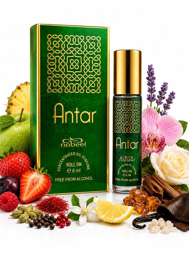 Nabeel 6 Pcs Nabeel Antar Alcohol-Free Roll On Oil Perfume 6ML Long-Lasting Arabian Attar Set for Men and Women Premium Fragrance Collection - Image 5