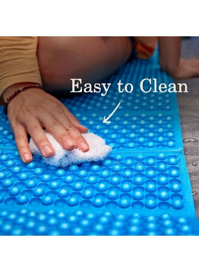 كولمان 2157468 0.6 x 23 x 73 بوصة كولمان ريفر ريست مرتبة للتخييم من الفوم مستطيلة مريحة أزرق - Image 4