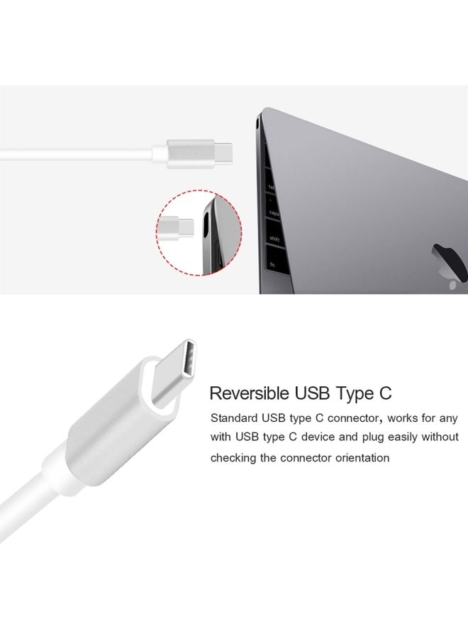 BURAQ USB Type C to VGA 3-in-1 Hub Adapter supports USB Type C tablets and laptops for Macbook Pro / Google ChromeBook(Silver) - Image 3