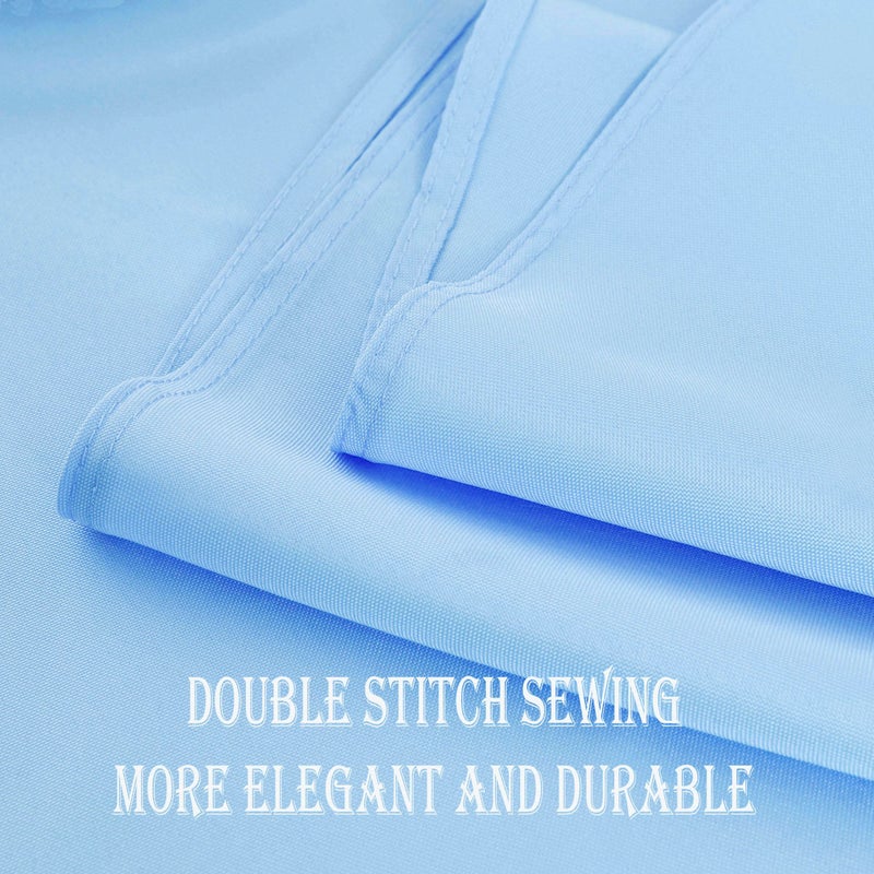 KAIPHO Baby Blue Rectangle Tablecloth Waterproof Stain Resistant Wrinkle Free Table Cloth 210GSM Polyester Wipeable Table Cover for Party, Banquet, Indoor and Outdoor-Rectangular/Oblong, 52 x 70 inch - Image 4