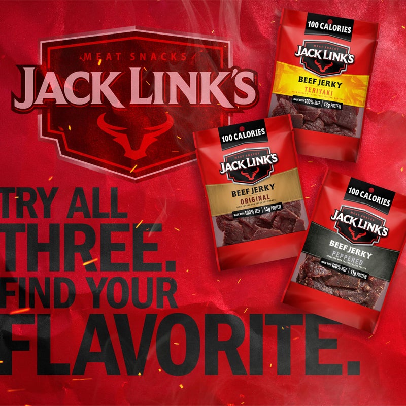 Jack Link's باقة متنوعة من لحم البقر المجفف من جاك لينك - تشمل الأصلي، الترياكي والفلفل، باقة وجبات خفيفة غنية بالبروتين، مصدر جيد للبروتين، وجبات خفيفة مصنوعة من لحم بقر 100% - 1.25 أونصة (عبوة من 15) - Image 5