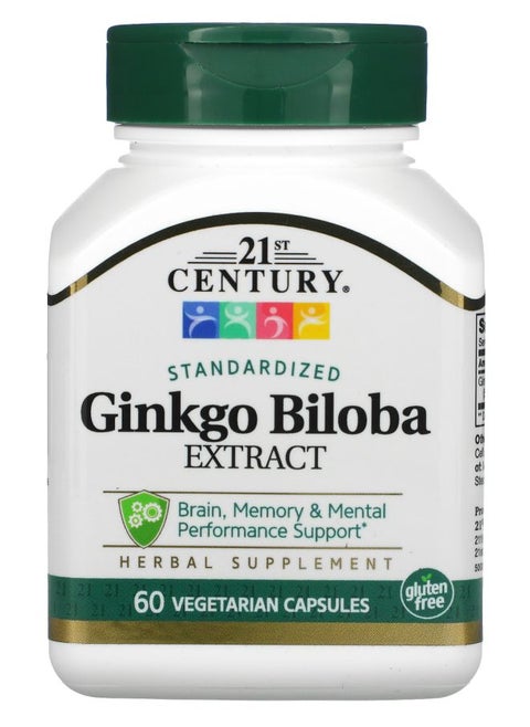 Ginkgo Biloba Extract Standardized 60 Vegetarian Capsules