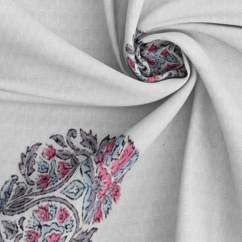 Peepul Tree Block Printed Hand and Bath Towels, Super Absorbent, Soft & Faster Drying, Floral Printed 100% Pure Cotton, 240 GSM (2 Hand Towel Set, Pink) - Image 3