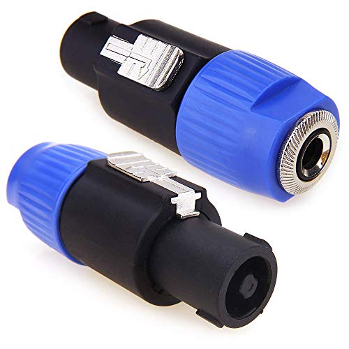 NANYI Speakon to 1/4 Adapter Connector, Upgraded 1/4" Female to NL4FC Male Connectors are for Converting 1/4" Cables to NL4FC Plug for Speaker/Amplifier/Mixer (Speakon to 1/4 Adapter - 2PCS) - Image 1