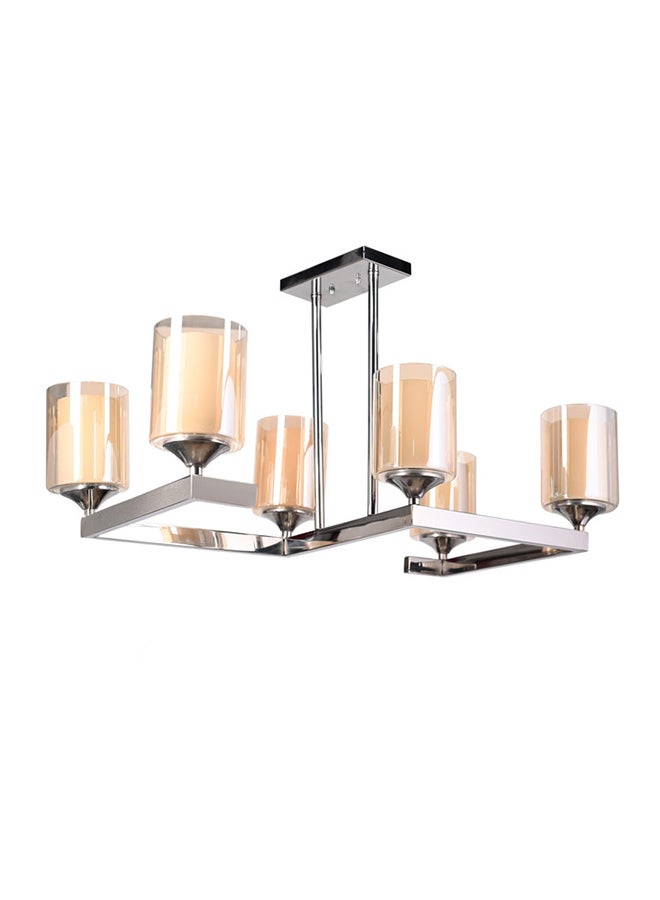 El Rawda Lighting Eimilia Stainless Chandelier | Modern Chandelier | Material: Stainless Steel | Color: Chrome | Size: 44x64 cm