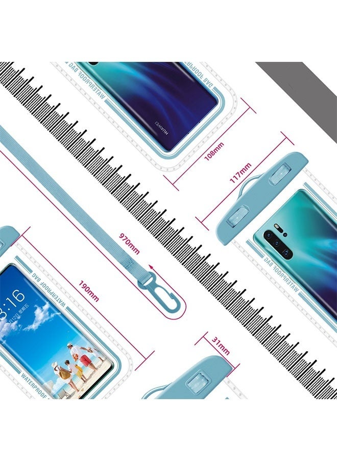 JCB CHIC 2 Pieces Heavy Duty Waterproof Dry Bags,Multi-use Waterproof Storage Bags,Waterproof Phone Pouch,IPX8 Universal Waterproof Case Dry Bag Up to 7.2", for Water Park, Beach, Swimming - Image 3