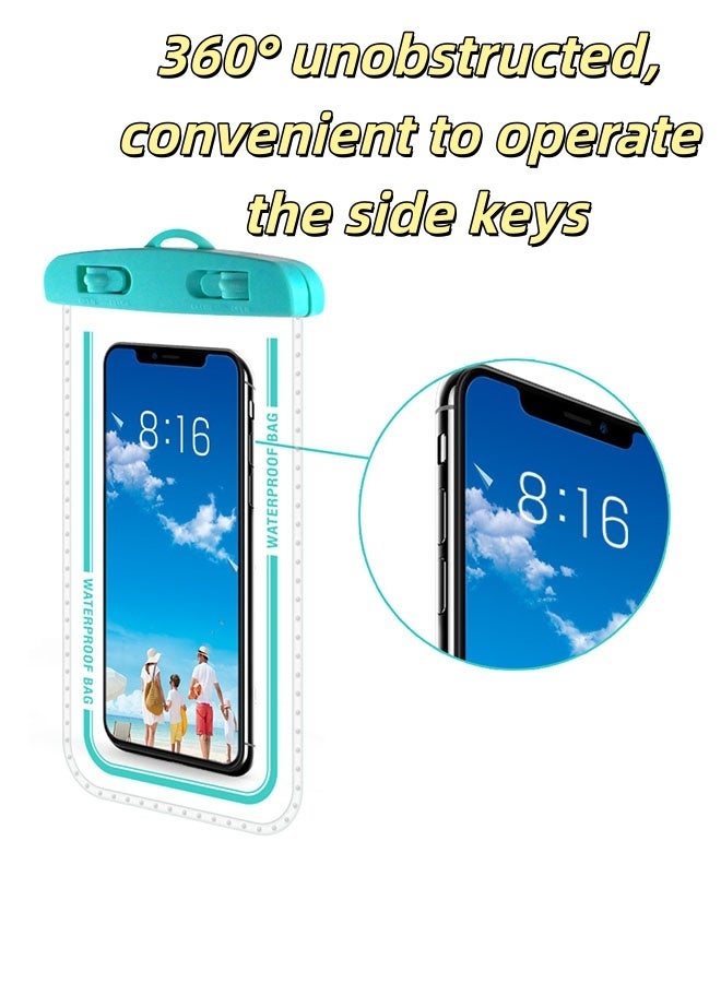 JCB CHIC 2 Pieces Heavy Duty Waterproof Dry Bags,Multi-use Waterproof Storage Bags,Waterproof Phone Pouch,IPX8 Universal Waterproof Case Dry Bag Up to 7.2", for Water Park, Beach, Swimming - Image 2