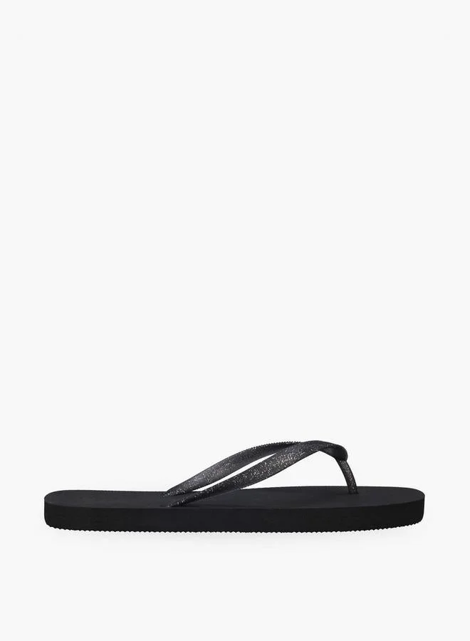 Women Glitter Strap Flip Flops