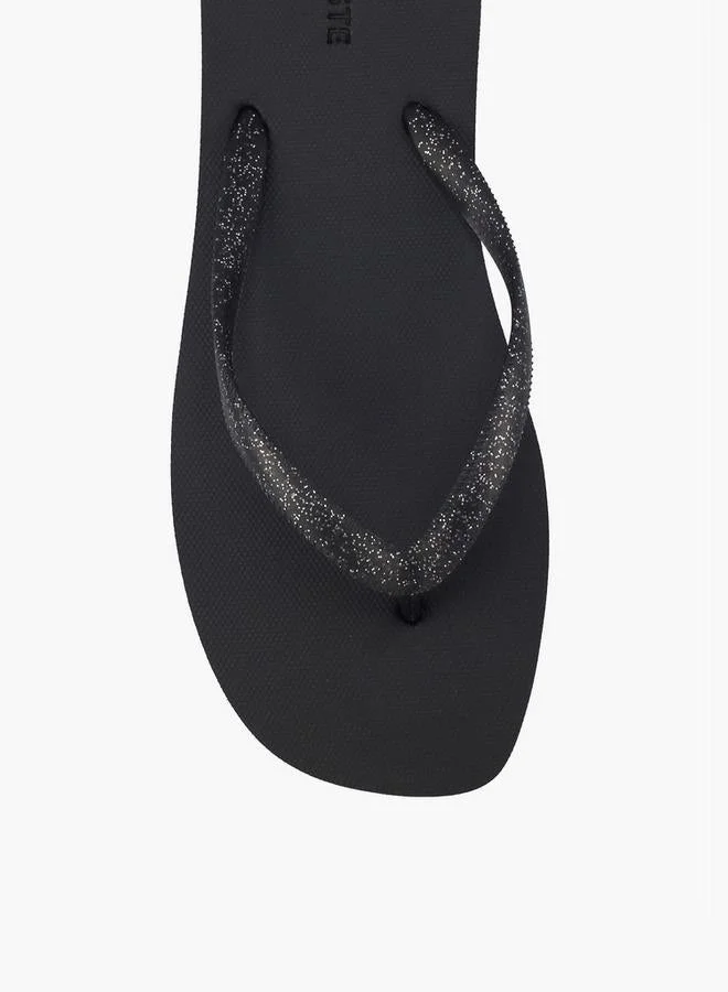Celeste BLACK Women Glitter Strap Flip Flops for Women | Best Price UAE