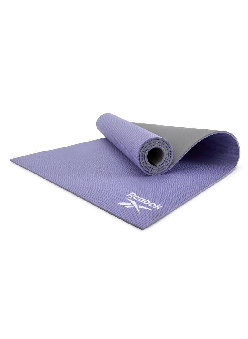 Reebok Double Sided 6 mm Yoga Mat – Purple/Grey – Reversible Non-Slip Mat for Yoga and Pilates - Image 3