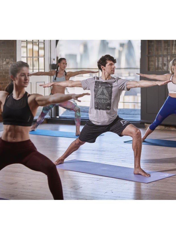 Reebok Double Sided 6 mm Yoga Mat – Purple/Grey – Reversible Non-Slip Mat for Yoga and Pilates - Image 5