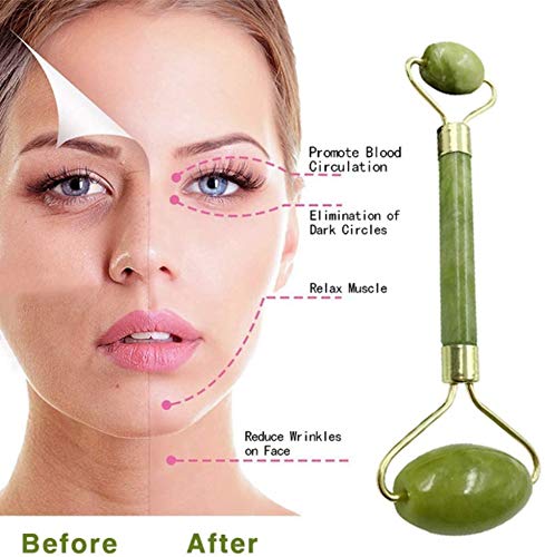 Getmecraft Jade Roller for Face Massage, Noiseless Facial Beauty Roller, Anti Aging Face Roller for Puffiness - Image 5
