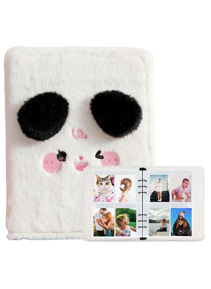 Y&D Kpop Photocard Album A5 Binder Cartoon Plush with 20 Pcs Inner 3 Inch Photo Sleeves in Loose Leaf Refillable 6 Rings Cover Holder Book for Picture Cards Storage  - Image 1