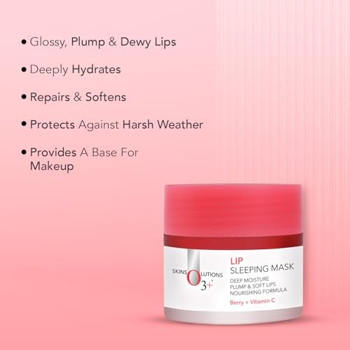 O3+ Lip Sleeping Mask for Plump, Smooth & Soft Lips with Nourishing Shea Butter and Berry Extracts, Deep Overnight Repair Lip Treatment for Chapped, Cracked & Dry Lips, 25g - Image 3