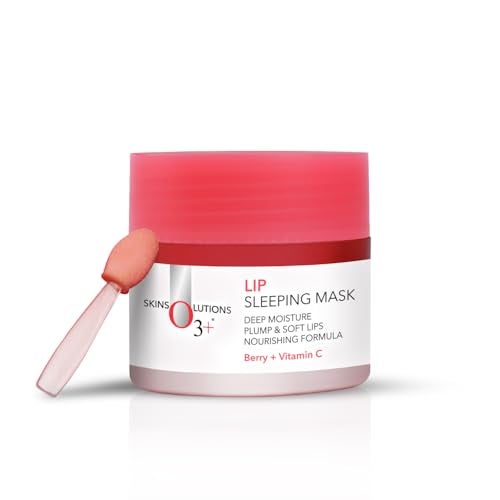 O3+ Lip Sleeping Mask for Plump, Smooth & Soft Lips with Nourishing Shea Butter and Berry Extracts, Deep Overnight Repair Lip Treatment for Chapped, Cracked & Dry Lips, 25g - Image 1