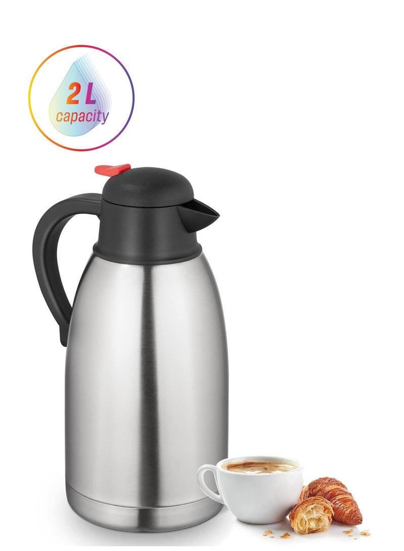 DubaiGallery 2L Vacuum Jug Thermos Stainless Steel Insulated Flask Jug Double Wall Insulating - Image 1