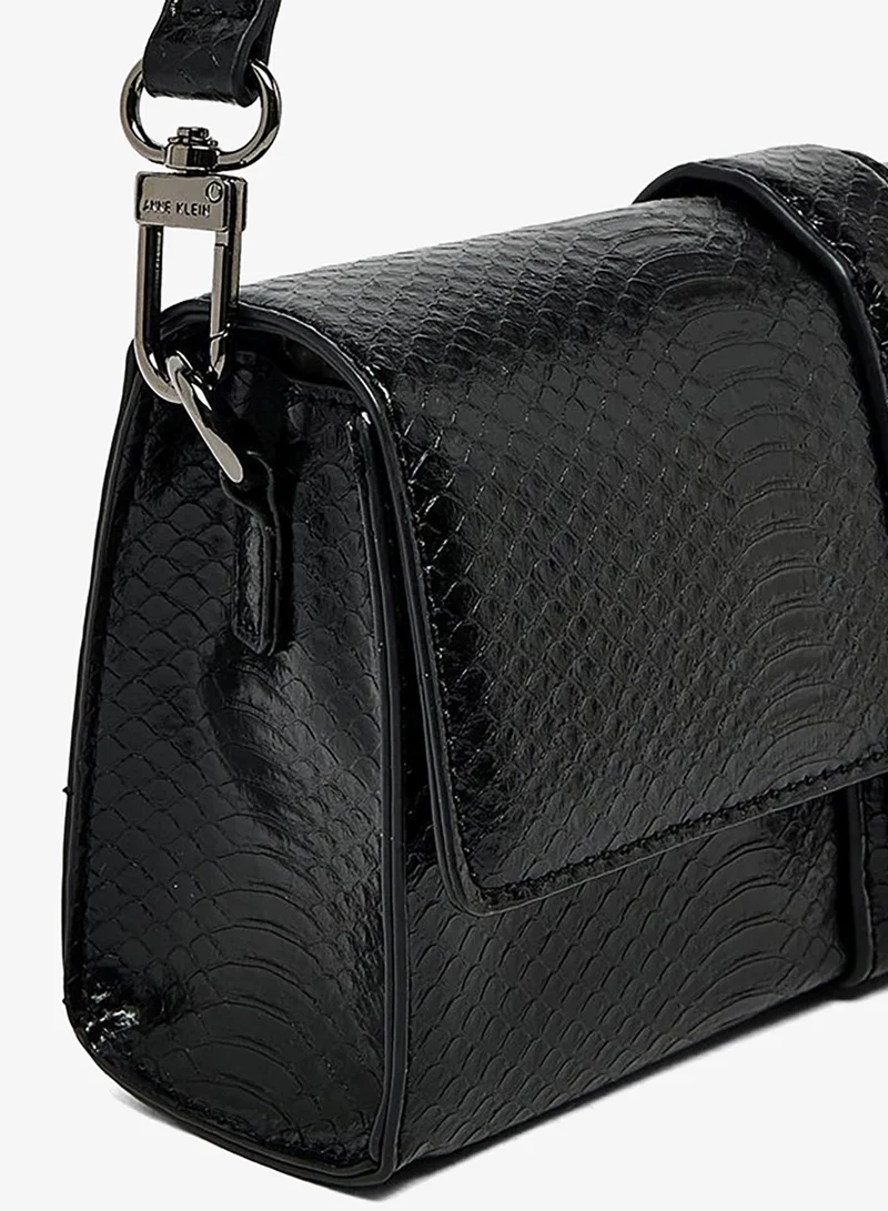 Anne Klein  Anne Klein Croc Textured Flap Shoulder Bag for Women | Best Price UAE