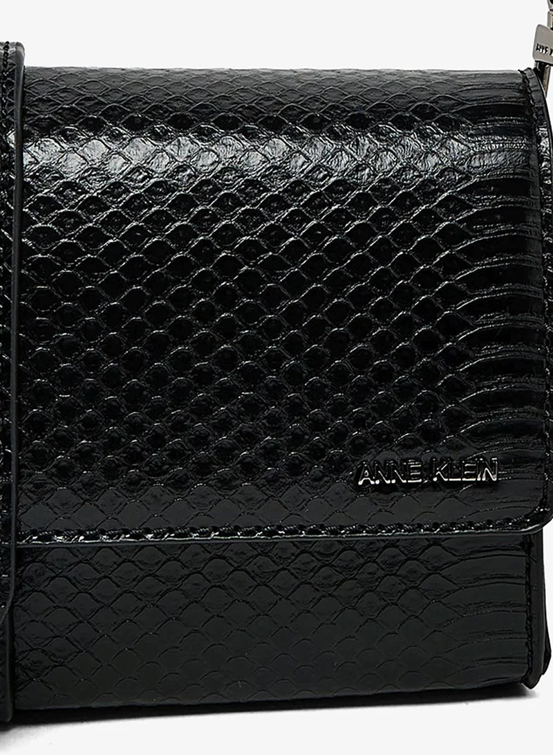 Anne Klein  Anne Klein Croc Textured Flap Shoulder Bag for Women | Best Price UAE