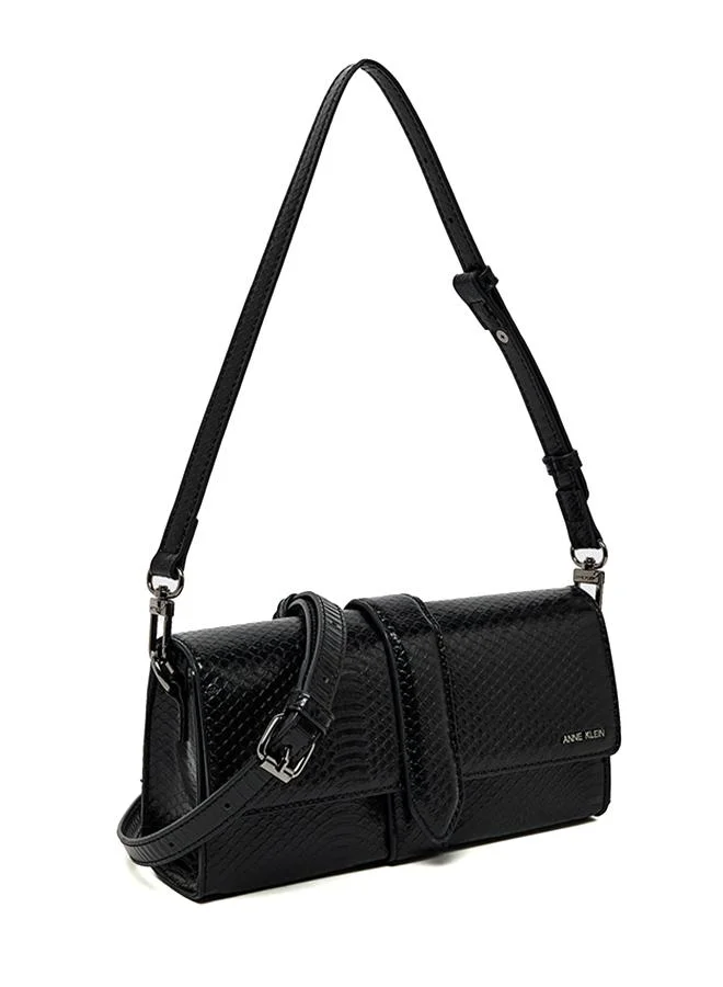 Anne Klein  Croc Textured Flap Shoulder Bag for Women | Best Price UAE