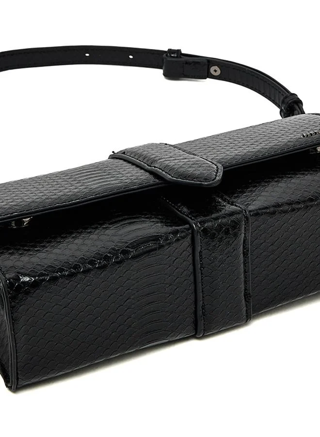 Anne Klein  Croc Textured Flap Shoulder Bag for Women | Best Price UAE