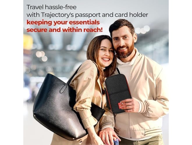 Trajectory Travel Passport and Card Holder and Wallet Organiser Case for Daily Use and International Trip for Men and Women in Black (As seen on Shark Tank) (Napolean Black) - Image 5