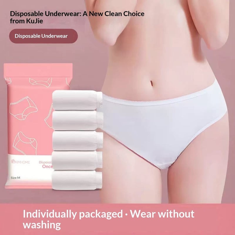KIMHOME Pack of 10 Disposable Underwear for Women – Breathable, Skin-Safe & Convenient - Image 1