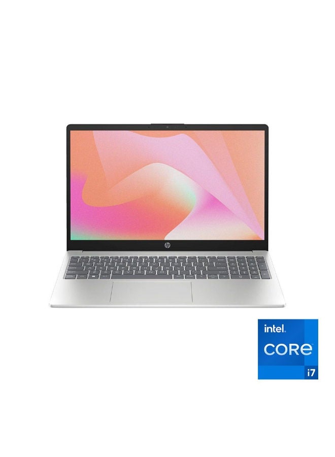 HP Hp 15-fd0371nia 9Q920EA Laptop ,Intel Core i7-1355U 15.6 Inch ,512 GB ,8 GB ,NVIDIA GeForce MX570 ,FreeDos - Natural Silverlaptop, 13Th gen intel core i7-1355U, 8GB ram, 512GB SSD, Nvidia MX570 2GB, 15.6″ FHD, Win 11 pro, Natural silver silver - Image 1