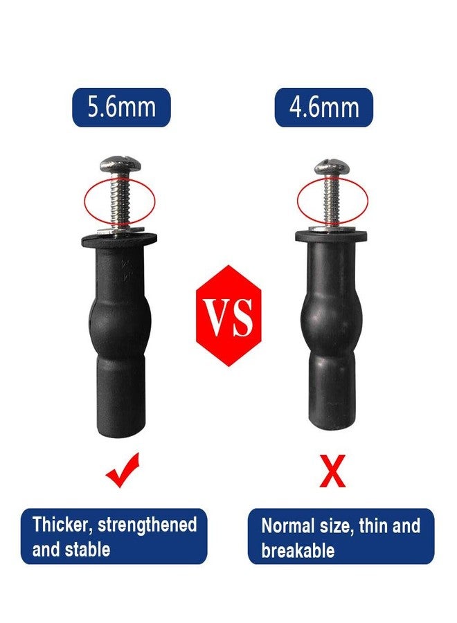 BornFeel Toilet Seat Hinge Bolt Screws 4 Pack Toilet Seat Top Fixing Part Expanding Rubber Bolts with Metal Washers - Image 2