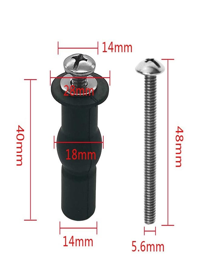 BornFeel Toilet Seat Hinge Bolt Screws 4 Pack Toilet Seat Top Fixing Part Expanding Rubber Bolts with Metal Washers - Image 3