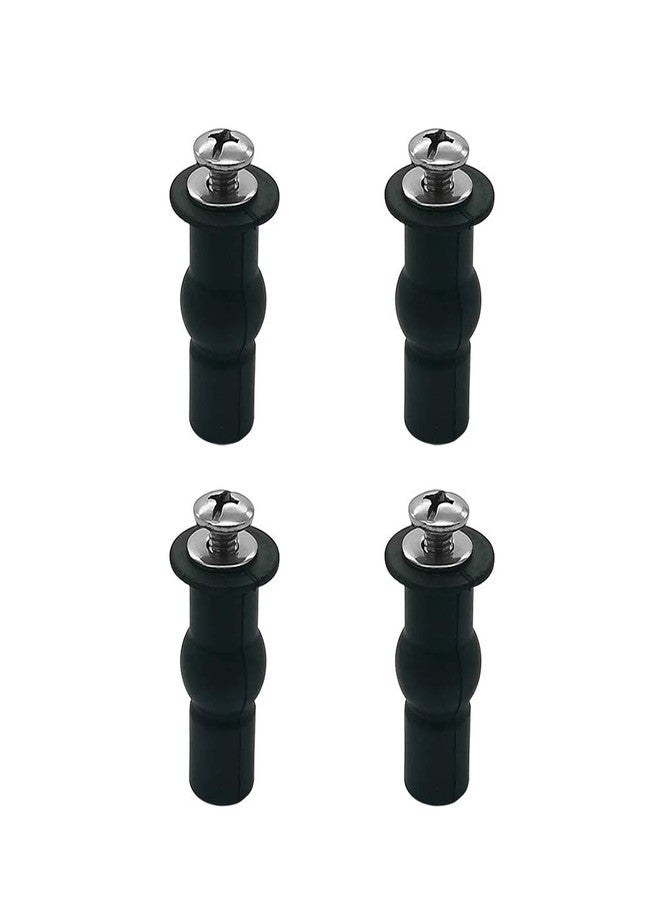 BornFeel Toilet Seat Hinge Bolt Screws 4 Pack Toilet Seat Top Fixing Part Expanding Rubber Bolts with Metal Washers - Image 1