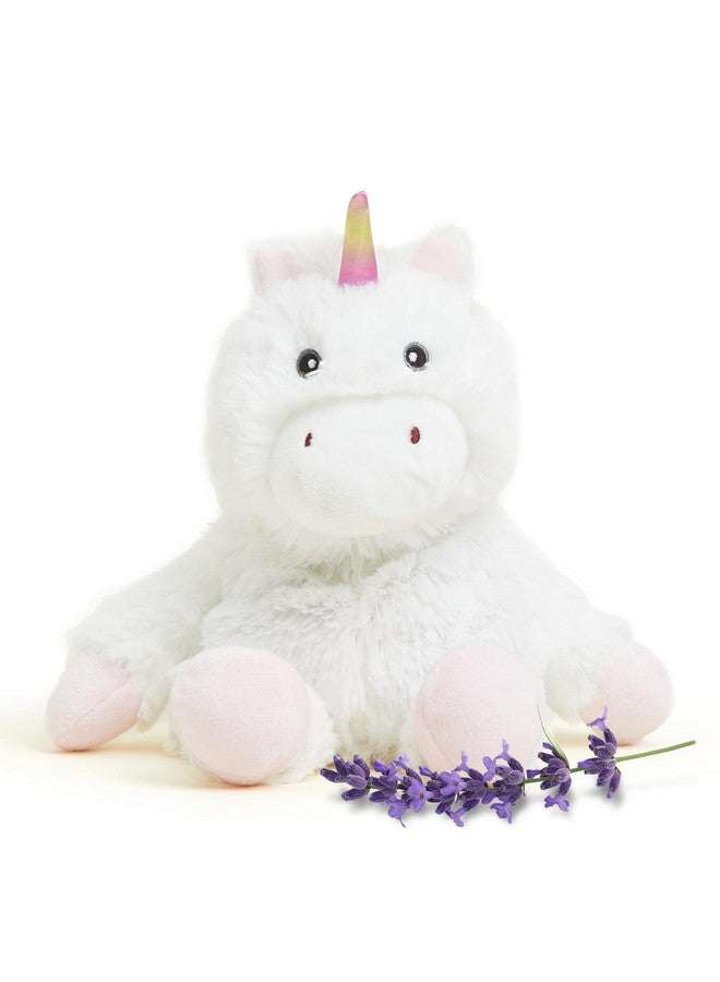 warmies Junior Microwavable & Weighted Stuffed Animals, White Unicorn - Heated Stuffed Animal Plushie for Warmth & Comfort - Cute Soft Plush Toys for Adults & Children (Boys, Girls, Babies & Toddlers) - Image 1