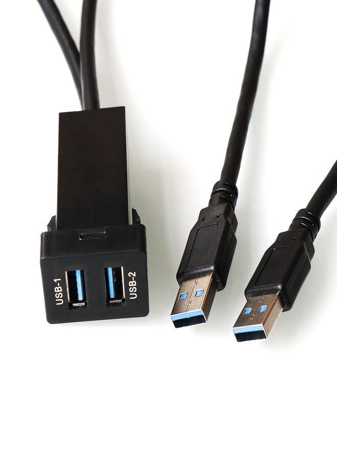 Timloon Dual USB 3.0 Car Dash Flush Mount Extension Cable Length 3.3FT 1M for Toyota, Size 1.3"x0.86"x 2.15"(Type A) - Image 5