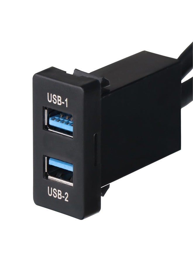 Timloon Dual USB 3.0 Car Dash Flush Mount Extension Cable Length 3.3FT 1M for Toyota, Size 1.3"x0.86"x 2.15"(Type A) - Image 1
