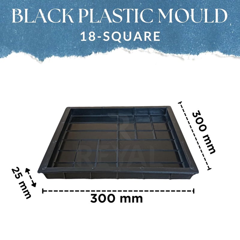 Reyal Plastic Black 12 X 12 18 Square Chequred Tile MouldH 25mm Interlocking Paver Block Mould Chequred Tile MouldChequered Tile Mould for Outdoor FlooringParking Garden 10 - Image 3