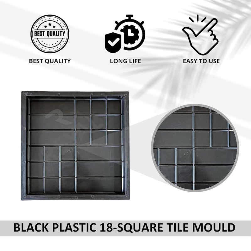 Reyal Plastic Black 12 X 12 18 Square Chequred Tile MouldH 25mm Interlocking Paver Block Mould Chequred Tile MouldChequered Tile Mould for Outdoor FlooringParking Garden 10 - Image 4