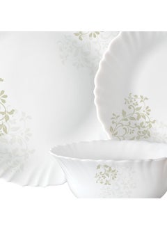 LARAH BY BOROSIL Larah by Borosil Ingot Fluted Series Opalware Dinner Set | 21 Pieces for Family of 6 | Microwave & Dishwasher Safe | Bone-Ash Free | Crockery Set for Dining & Gifting | Plates & Bowls | White  - Image 3