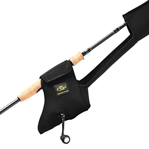 SF Fishing Rod Sleeve Cover Rod Socks Black Better Cover Spinning Reel Cover Protector 773 Rod and Up to 3000 Reel Combo Tools for Spinning Sea Fishing Rod - Image 3