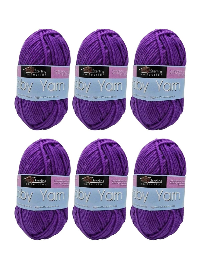 Sterling - 6-Piece Knitting Yarn Violet - Image 1