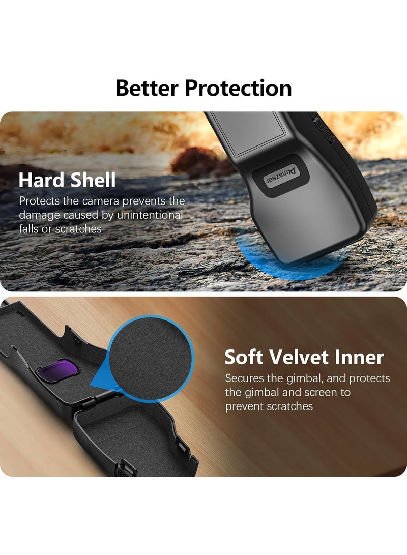 AMAZEAR DJI Osmo Pocket 3 Gimbal Screen Protective Cover for DJI Osmo Pocket 3 Accessories,DJI Pocket3 Camera Lens Cap Hard Case with Soft Lining, Compact Design, Quick Open/Close - Image 4