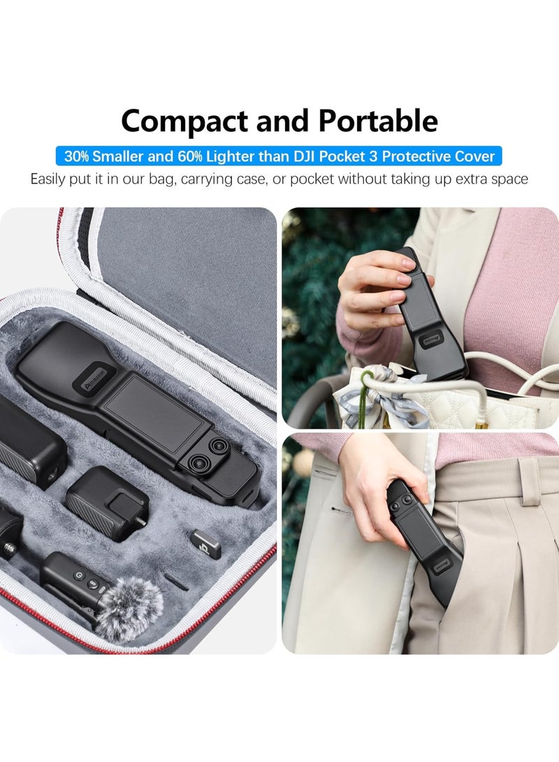 AMAZEAR DJI Osmo Pocket 3 Gimbal Screen Protective Cover for DJI Osmo Pocket 3 Accessories,DJI Pocket3 Camera Lens Cap Hard Case with Soft Lining, Compact Design, Quick Open/Close - Image 3