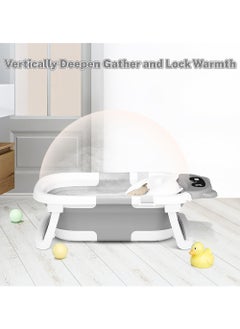 ONETO Baby Portable Foldable Bathtub For Newborn to Toddler With Soft Cushion Water Plug And Anti Slip Support Legs No-Slip Hanging And Detachable Bathtub  - Image 5