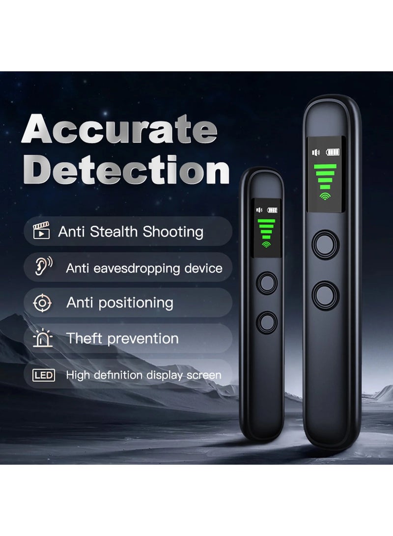Boyi Hidden-Camera-Detectors, Anti-Spy Camera Detector Bug Detector GPS RF Signal Scanner Listening Devices Finder Wireless for Travel,Car, Bathroom,Office, Hotel, Airbnb (Black)  - Image 1