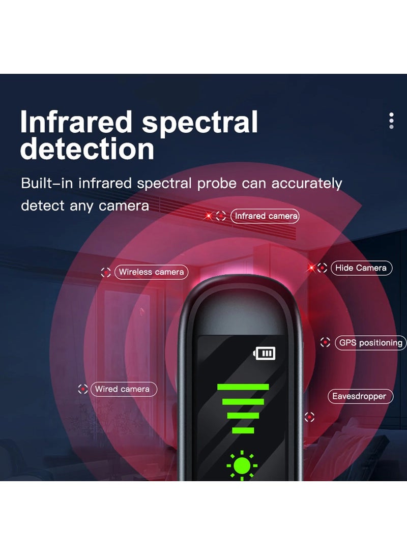 Boyi Hidden-Camera-Detectors, Anti-Spy Camera Detector Bug Detector GPS RF Signal Scanner Listening Devices Finder Wireless for Travel,Car, Bathroom,Office, Hotel, Airbnb (Black)  - Image 2