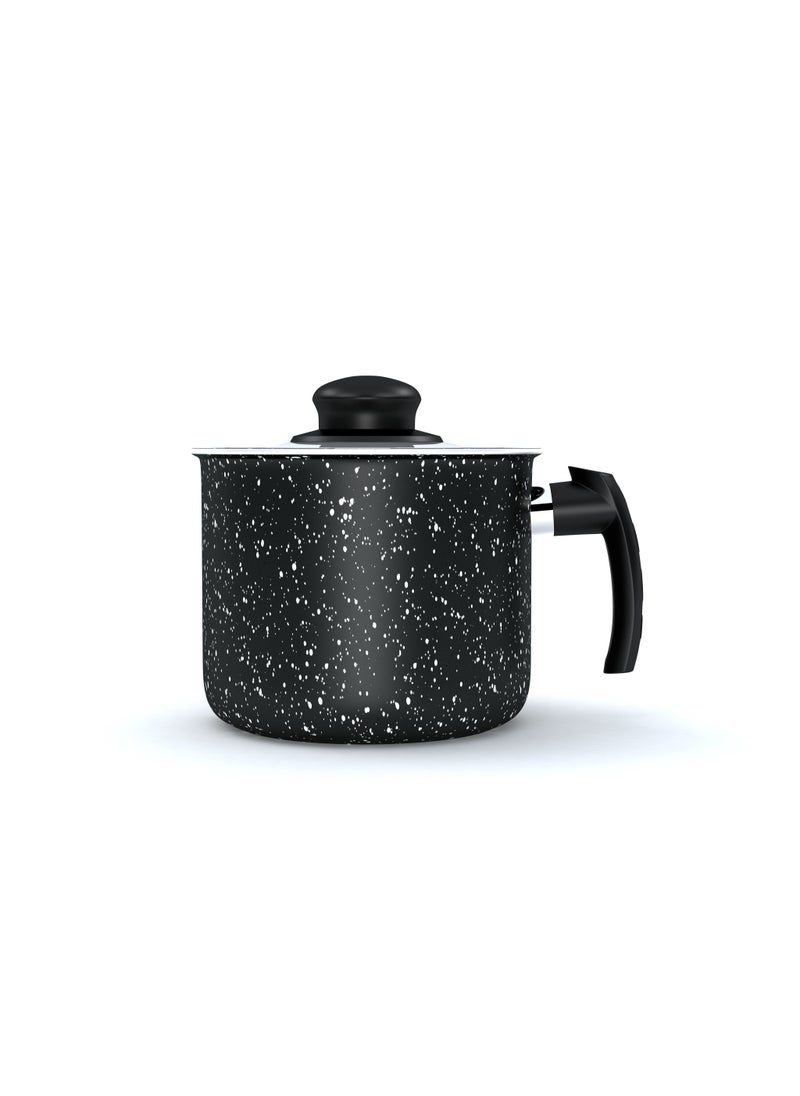 LAZORD Granite Milk Pot Size 16 cm Black  - Image 3