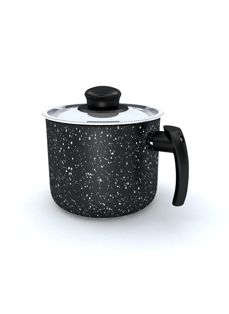 LAZORD Granite Milk Pot Size 16 cm Black  - Image 5