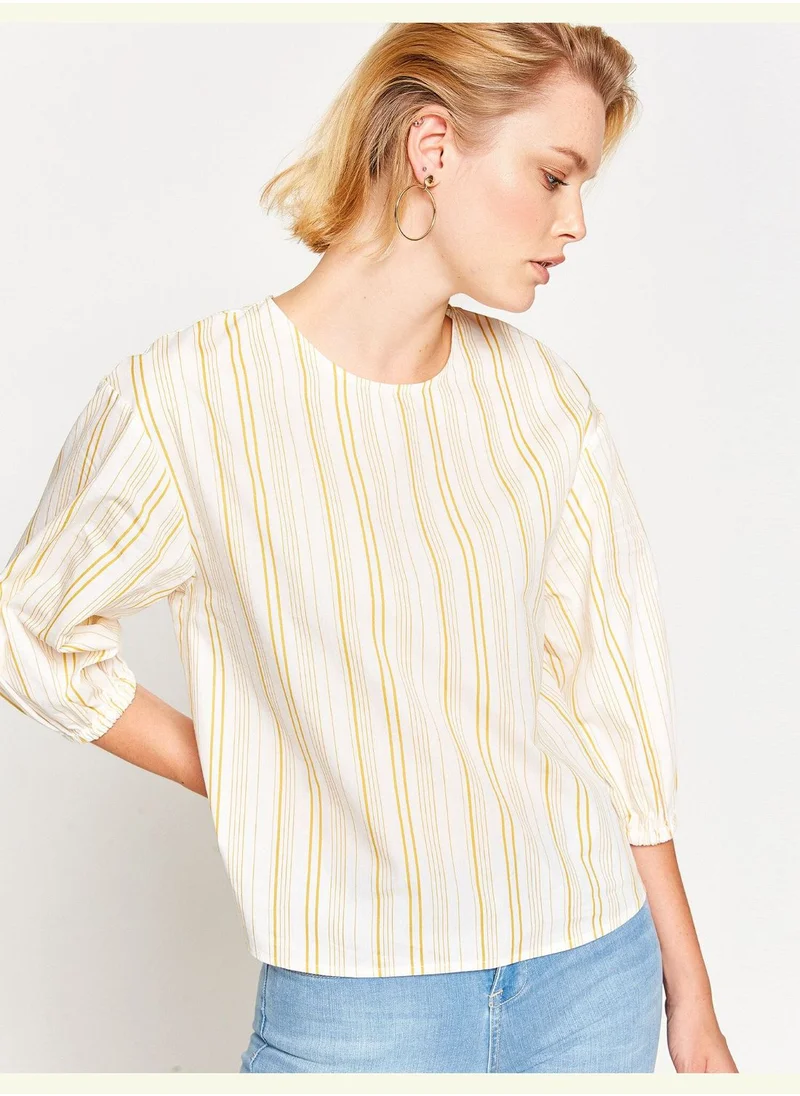 كوتون Striped Blouse