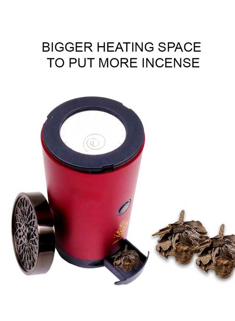 Bakhoan Stylish Portable Incense Burner  with built-in Oud Storage for Home Office and Car - Image 2