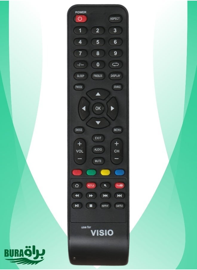 BURAQ - Remote Control for All Arrow and Visio TV, Black - Image 1